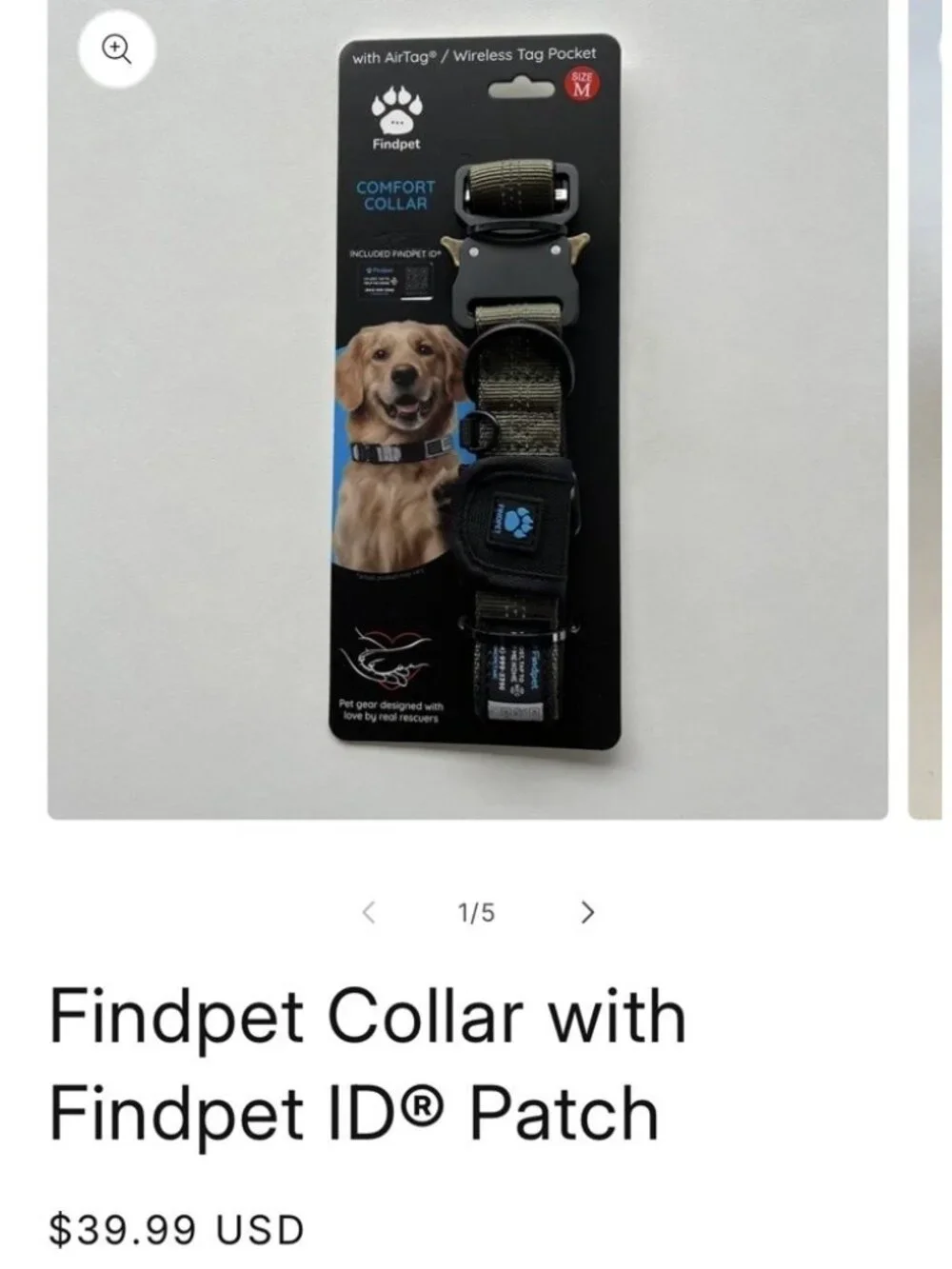 FindPet Wireless Locator Air Tag Comfort ID Collar Small Dog Track Scan Your Pet